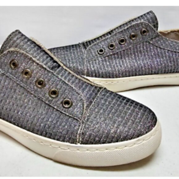 Bamboo Silver Glitter Low Top Slip On Sneaker - Size 11/41 - Picture 5 of 8